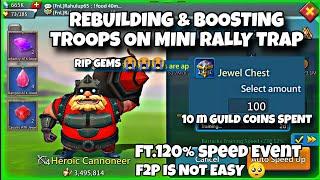 REBUILDING F2P MINI RALLY TRAP | #rallytraplordsmobile #rallytrap #lordsmobile