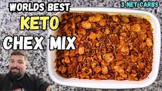 This Keto Chex Mix Recipe is actually BETTER than normal Chex Mix! low carb MUST TRY