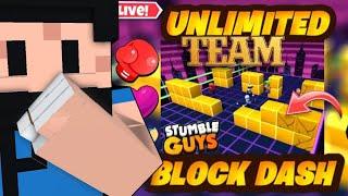 Block dash Teams With Noob Teammates | Stumble guys