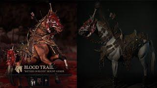 Blood Trail Horse Armor! | Diablo 4 Cosmetic Showcase!