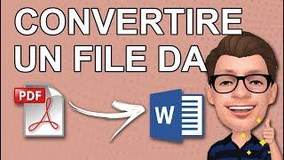 Come Trasformare un documento PDF in Word con estensione DOC