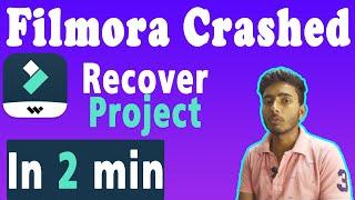 Filmora crashed| How to recover unsaved project after crash in filmora