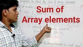 Sum of array elements in C ll C Program to find sum of array elements