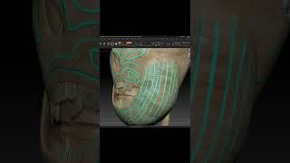 How to Texture a 3D Skeleton Model #zbrush #zbrushtutorial #texture #texturing #skeleton