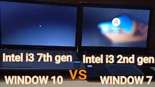 Intel i3 boot test |  intel i3 Speed test with window 10 vs window 7