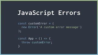 The Basics of JavaScript Errors n'igbo