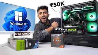 50,000-/RS BEST PC Build  With RTX 4060 GPU! Best For Gaming & Editing Antec