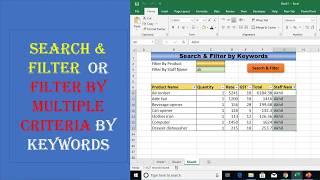 Search and Filter in Excel VBA || Filter with multiple criteria in Excel