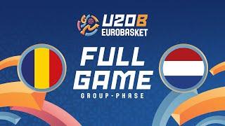 Group Phase | Romania v Netherlands | Full Basketball Game | FIBA U20 Women's EuroBasket 2024 Div. B