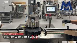 Automatic glass bottle hot filling vacuum capping machine capper in USA customer site