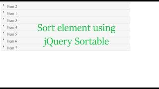 Sort element using jQuery sortable