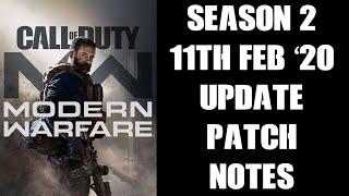 COD Modern Warfare Season 2 11th Feb 2020 Update Patch Notes