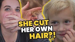 Four year old CUTS HER OWN HAIR! | Mower Moments Family Vlog