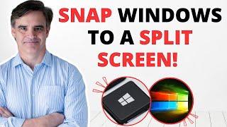 'SNAP' Windows to a split screen - show 2 apps as exactly half a screen each.
