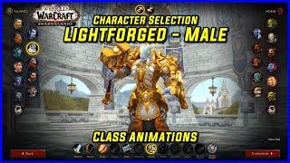 WoW Class Animations - Lightforged Draenei Male - WoW Shadowlands  Character Creation Screen