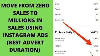 BEST INSTAGRAM ADS DURATION / HOW TO RUN INSTAGRAM ADS THAT CONVERTS UNTO HUGE SALES ( BEST DURATION