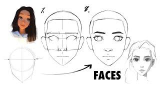 How to Draw Faces (beginner friendly)