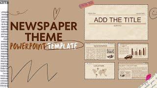 Newspaper Inspired Editable PowerPoint Template | Free Download ⬇️