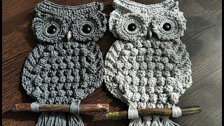 СОВА крючком. Подробный мастер - класс. / OWL crocheted. Detailed master class.