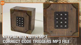 Keypad box with mp3. Correct code triggers mp3 file.