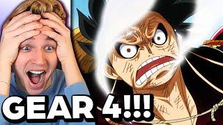 LUFFY GEAR 4!! FIRST TIME REACTION! (ONE PIECE)