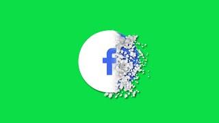 Facebook Like and Follow Animated button Green screen