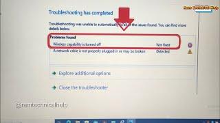 wireless capability is turned off windows 10 || HOW TO FIX WIRELESS CAPABILITY IS TURNED OFF ERROR