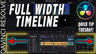 Full Width TIMELINE in DaVinci Resolve 17 | Quick Tip Tuesday!