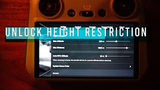 Unlock Height restriction of any DJI drone without any computer or software.