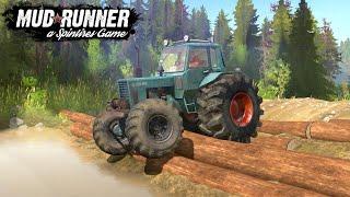 Spintires: MudRunner - MTZ 82.2 OFF ROAD TRACTOR Test on a Difficult Track