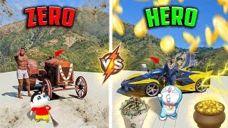 Shinchan & Doraemon Transforming Zero To God Cars Through Amazing Portal In GTA 5 !  #gta5