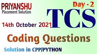 TCS Coding Questions asked in Day-2 | TCS Programming Questions | TCS Coding Questions answers