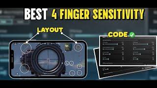 PUBG MOBILEBEST SENSITIVITY CODE + 4 FINGER CONTROL SETUP BGMI/PUBG MOBILE