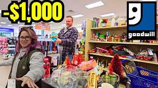 WE WENT THRIFTING TO RAISE $1,000 FOR TOYS FOR TOTS