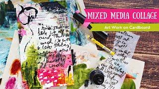 Mixed Media Collage Tutorial on a Cardboard Base