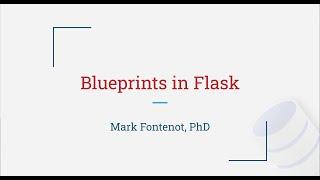 Flask Tutorial Video 03 - Code Organization with Blueprints