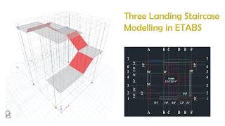 3 Landing Staircase in ETABS