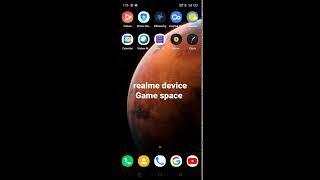 Realme device  game space in settings