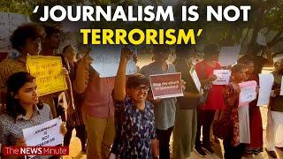 Protest against raids on Newsclick journalists