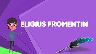 What is Eligius Fromentin?, Explain Eligius Fromentin, Define Eligius Fromentin