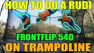 How to do a Rudi (Frontflip 540) on Trampoline | BEST TUTORIAL | You Can Learn in Only 5 Minutes! |