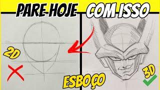 A VERDADE! como DESENHAR ROSTO DE qualquer ANIME ( 4 passos)