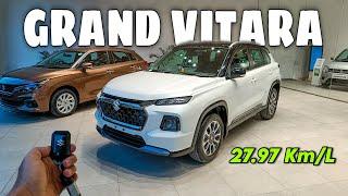 भाई मान गए !! 27.97 Km/L का माइलेज कम नहीं होता। ️ | Maruti Grand Vitara ZETA+ Hybrid 2023 | Review