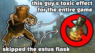 Can you beat Dark Souls while PERMANENTLY Toxic with NO Estus Flask?
