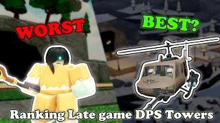 Ranking ALL Late Game DPS Towers From WORST To BEST || Tower Defense Simulator