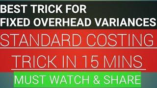 Fixed overhead variances STANDARD COSTING TRICK