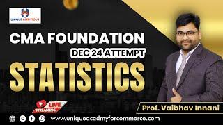 CMA Foundation || Statistics || Lecture -Karl Pearson 3 ||  || Prof. Vaibhav Innani