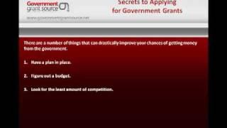 Secrets To Applying For Government Grants