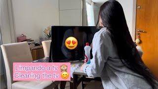 Como limpa a tv Part.2 MOSTREI TUDO DETALHE ESPECIAL | Cleaning the tv