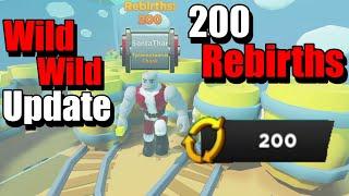 This Wild Update Got Me To 200 Rebirths!!!-StrongMan Simulator